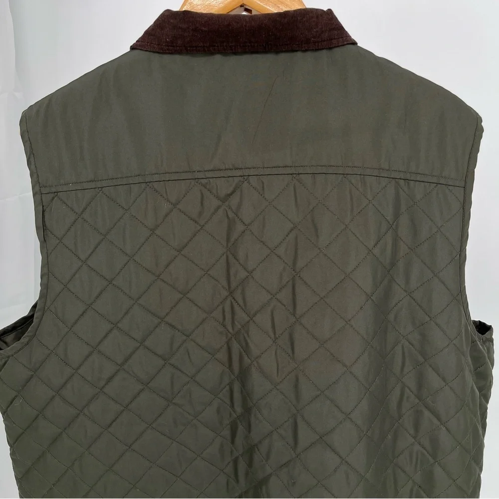 Boulder Creek Men’s Quilted Vest Size XLT Lightweight Outerweight Hiking Green